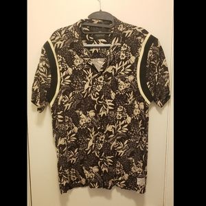 Scotch and Soda tropical fitted shirt